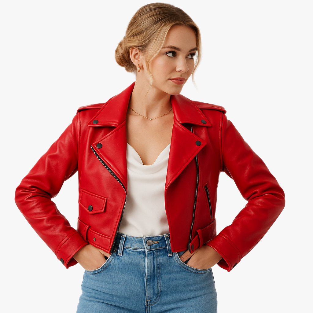 Chic Tailored Leather Jacket for Women