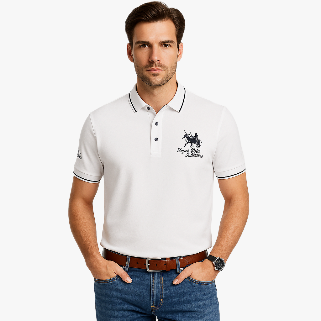 Elegant Men's Polo Shirt with Embroidery