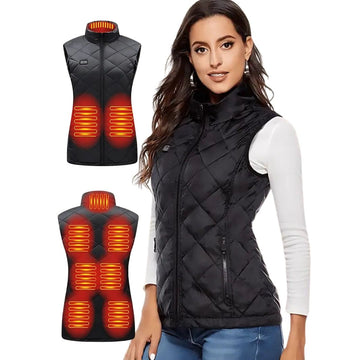 Womens Electric Heated Body Warmer Gilet with USB Charging for Winter