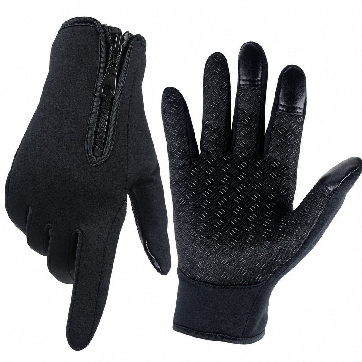 Fleece Lined Thermal Winter Gloves with Touchscreen Fingers and Anti Slip Grip