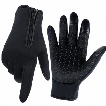 Fleece Lined Thermal Winter Gloves with Touchscreen Fingers and Anti Slip Grip