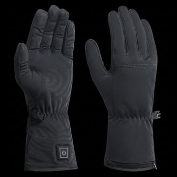 Electric Heated Glove Liners with Rechargeable Battery Packs and Touchscreen Fingertips