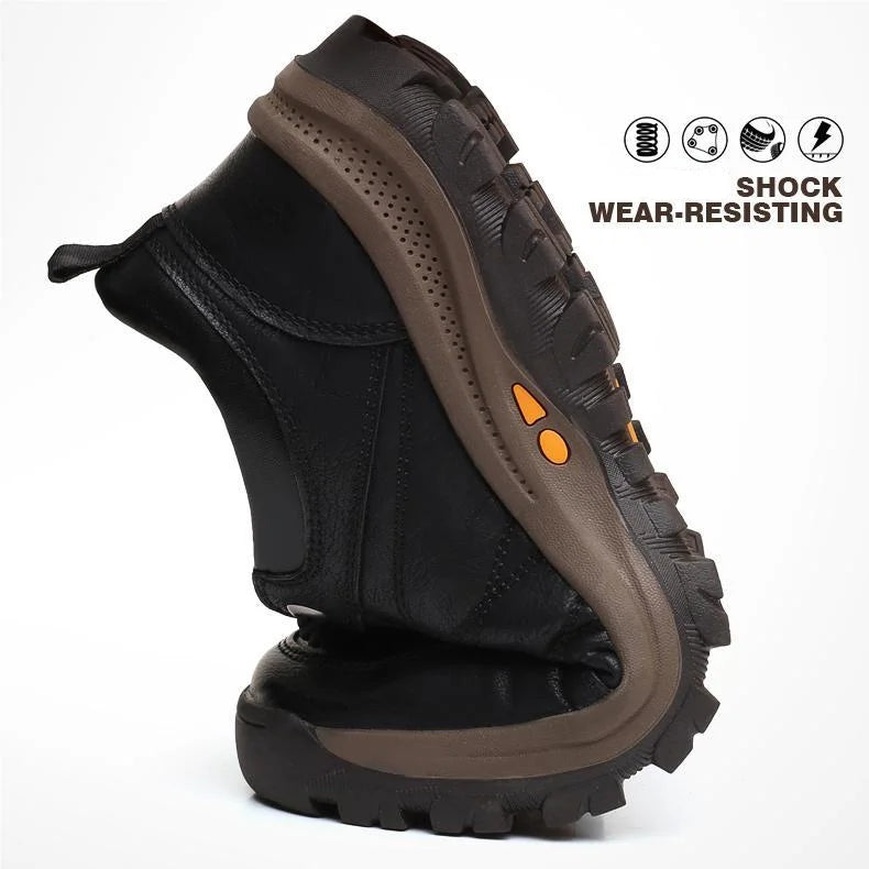Slip On Work Shoes with Cork Arch Support and Mesh Lining, Non-Slip Rubber Sole