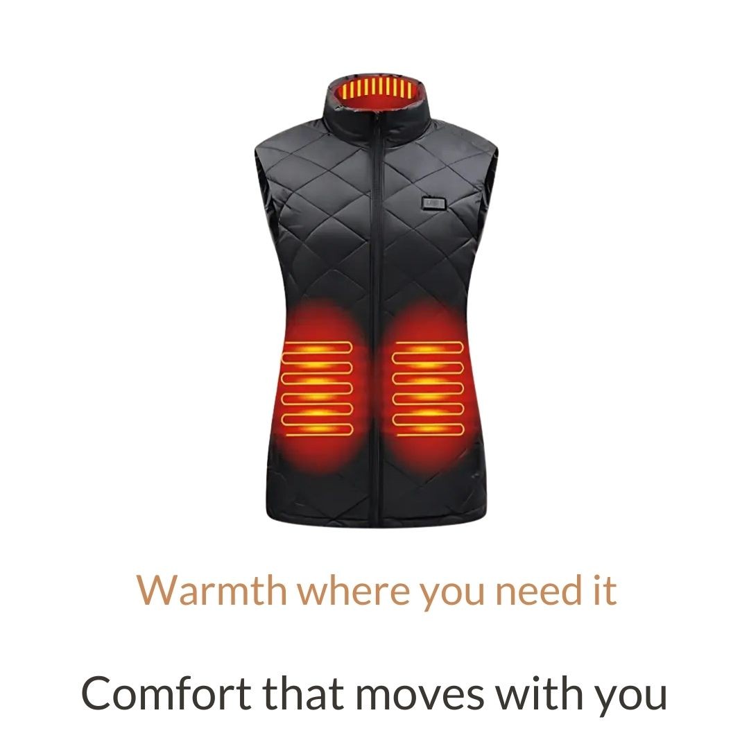 Womens Electric Heated Body Warmer Gilet with USB Charging for Winter