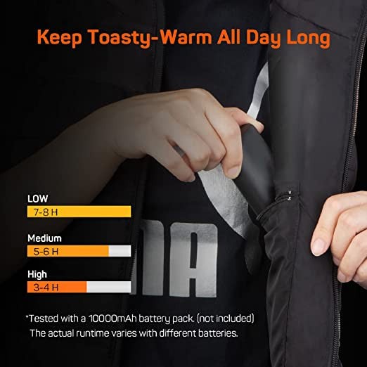 USB Rechargeable Electric Heating Body Warmer with Detachable Hood for Winter