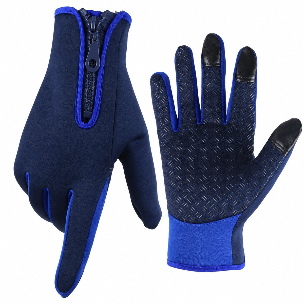 Fleece Lined Thermal Winter Gloves with Touchscreen Fingers and Anti Slip Grip