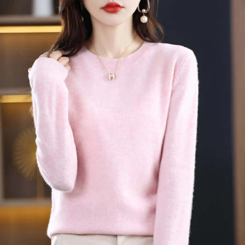Knitted Pullover Sweater with Soft Fabric and Natural Insulation, Fitted Silhouette