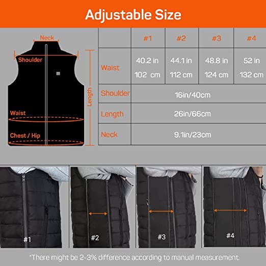 USB Rechargeable Electric Heating Body Warmer with Detachable Hood for Winter