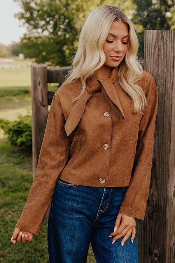 Faux Suede Moto Biker Jacket with Asymmetrical Zip and Notch Lapels