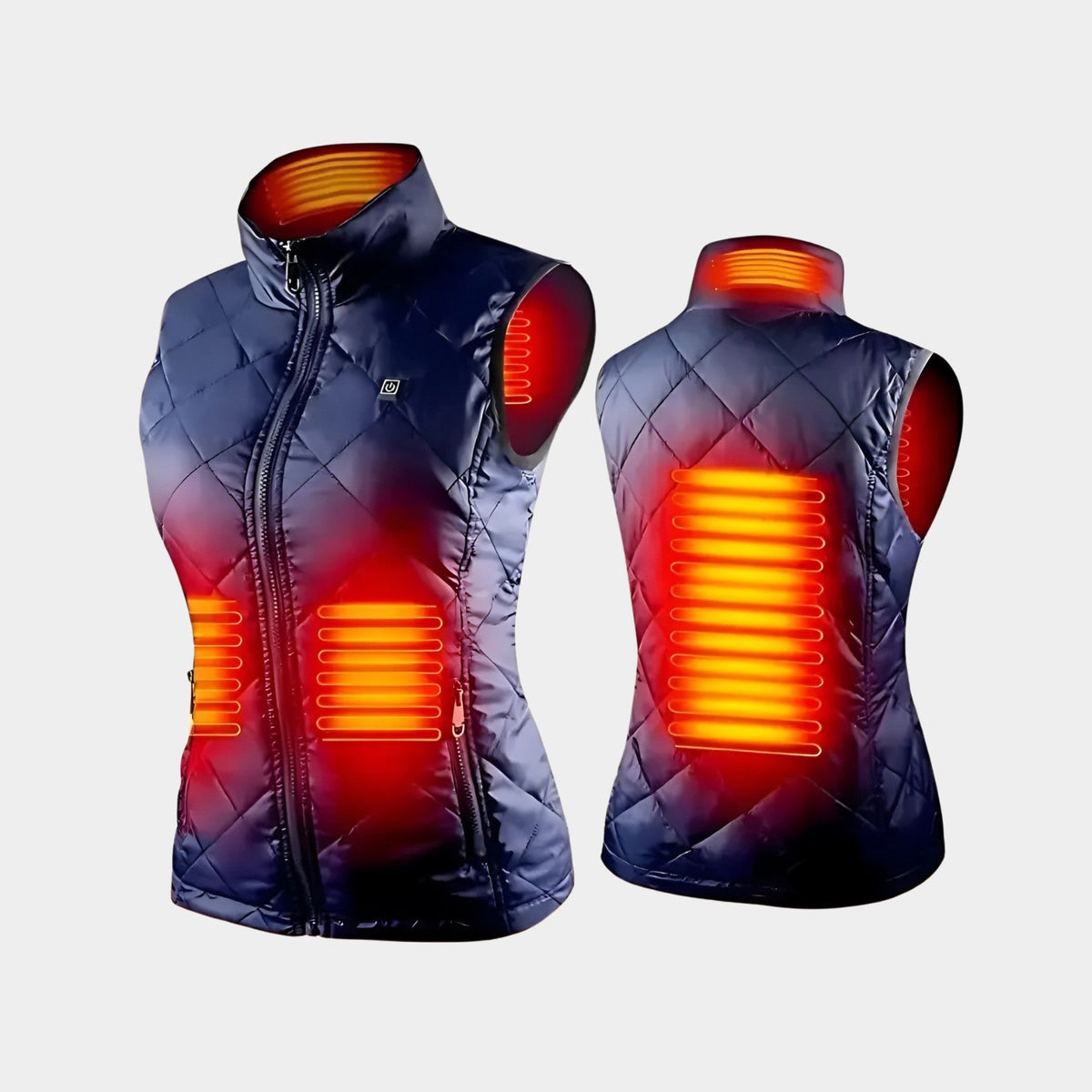 Women Electric Heated Vest with Nine Heating Zones and Dual Control Settings