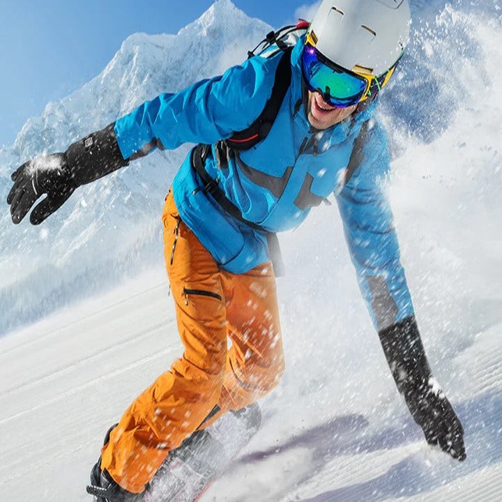 Electric Heated Glove Liners with Rechargeable Battery Packs and Touchscreen Fingertips