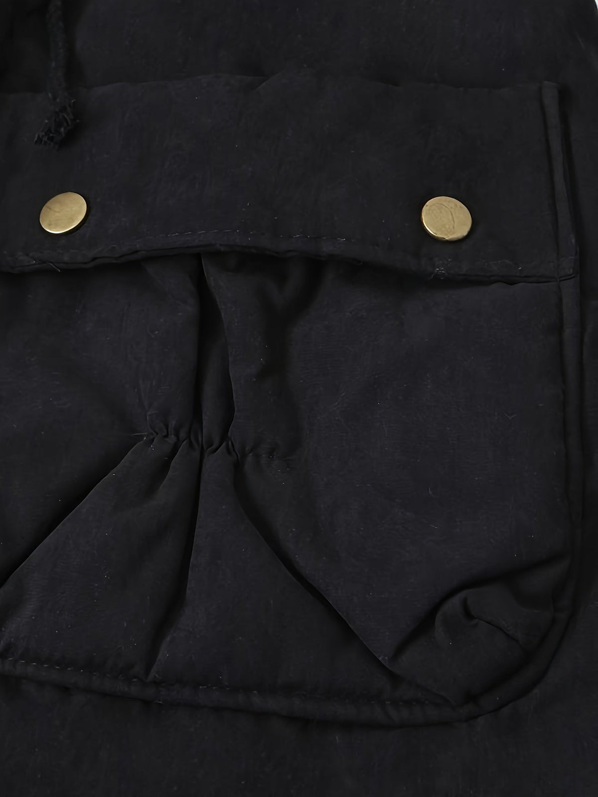 Women's Mid Length Parka with Snap Button Closure and Plush Lining, Adjustable Drawstring
