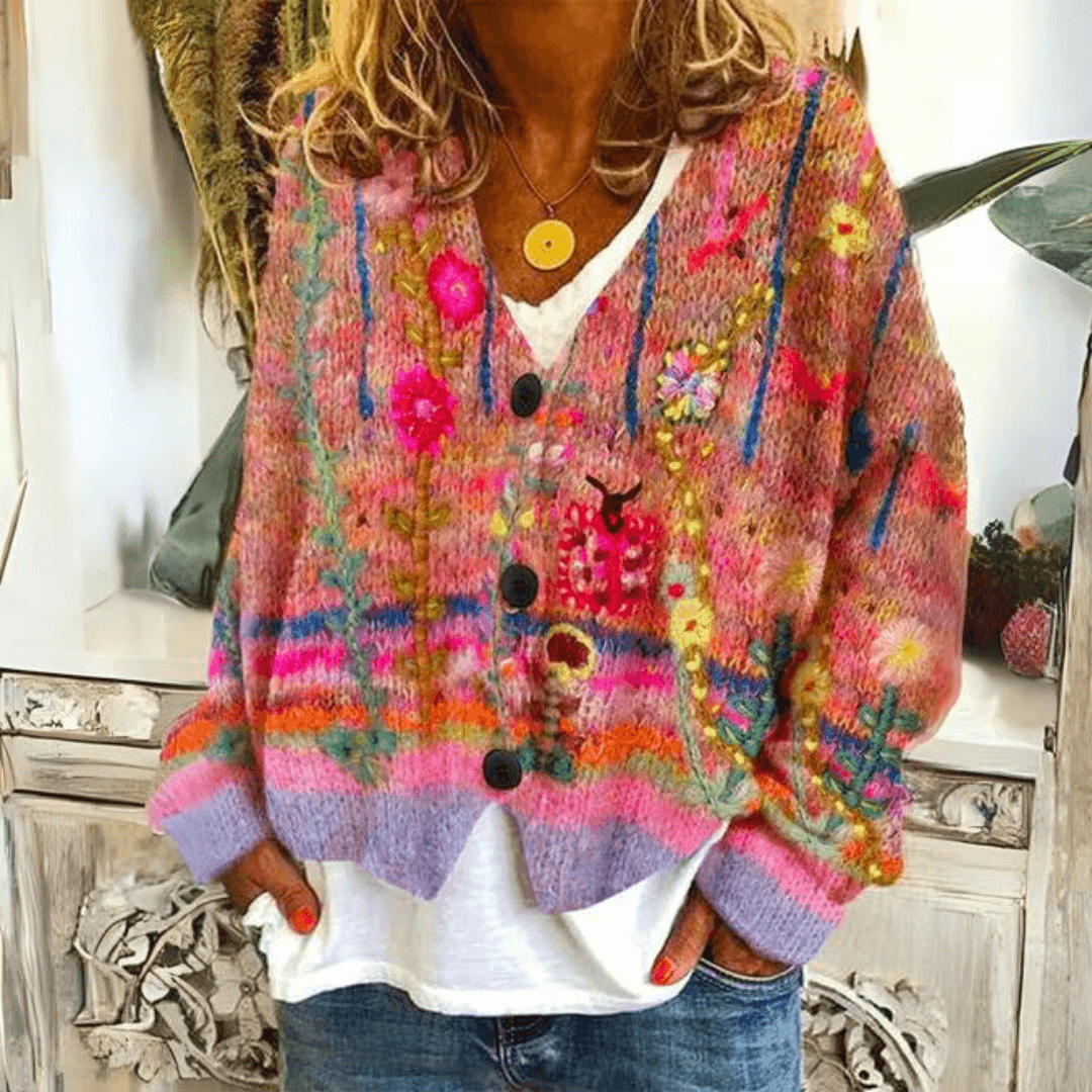 Slim Fit Button Front Cardigan with Long Sleeves and Soft Knit Fabric