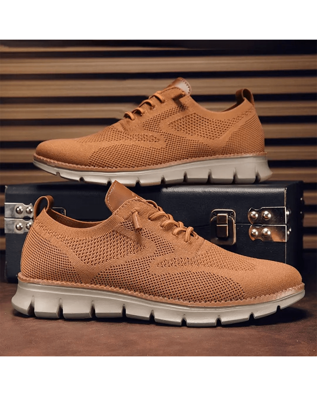 Breathable Mesh Sneakers with Cushioned Sole and Textured Grip Outsole