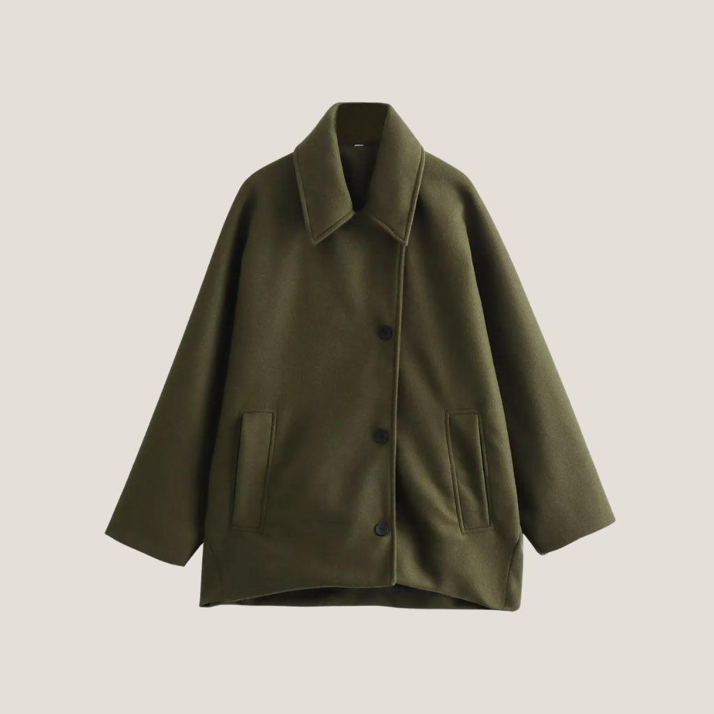 Oversize Mantel – lockere Passform, Knopfverschluss, Oberbekleidung für Smart-Casual-Looks