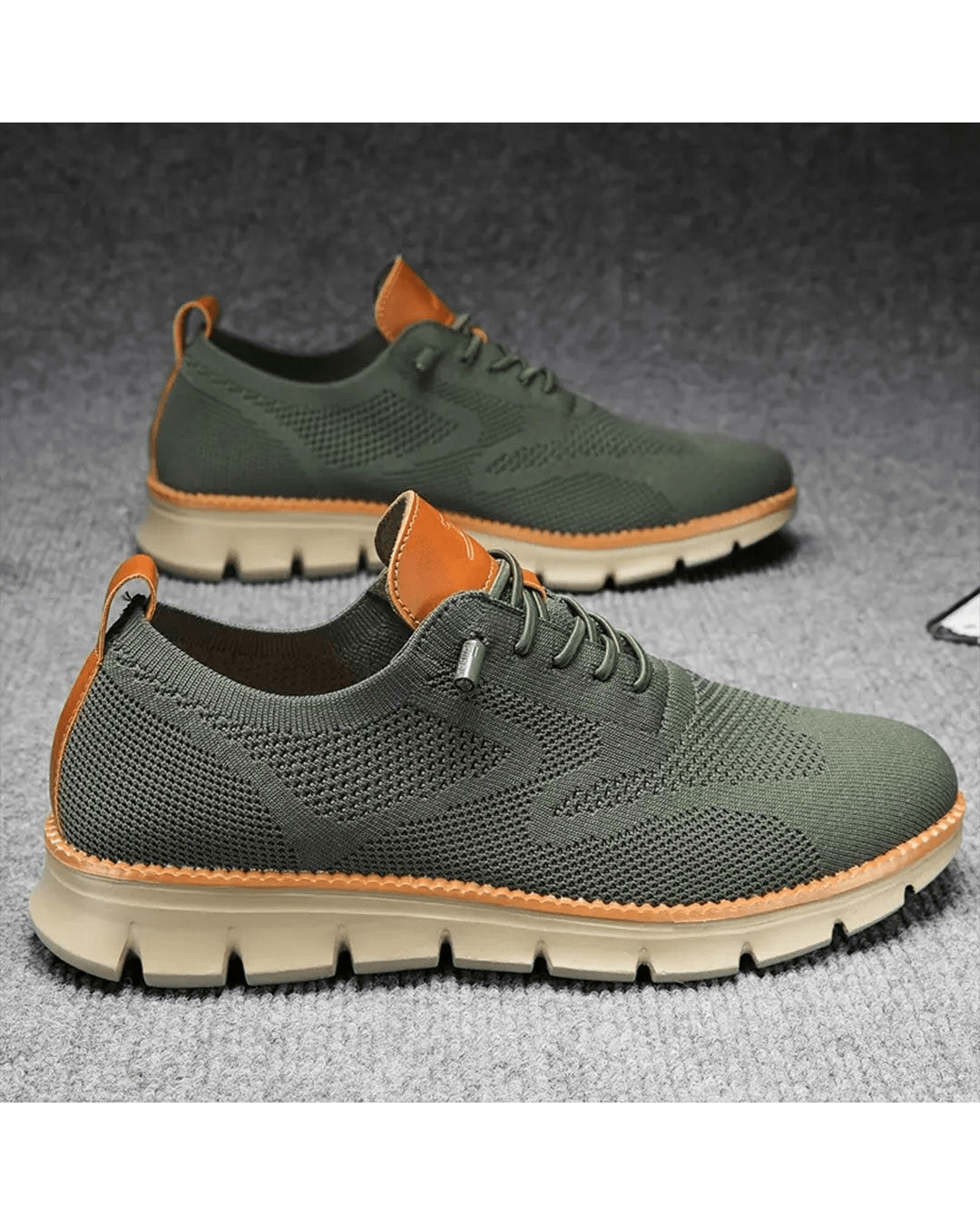 Breathable Mesh Sneakers with Cushioned Sole and Textured Grip Outsole