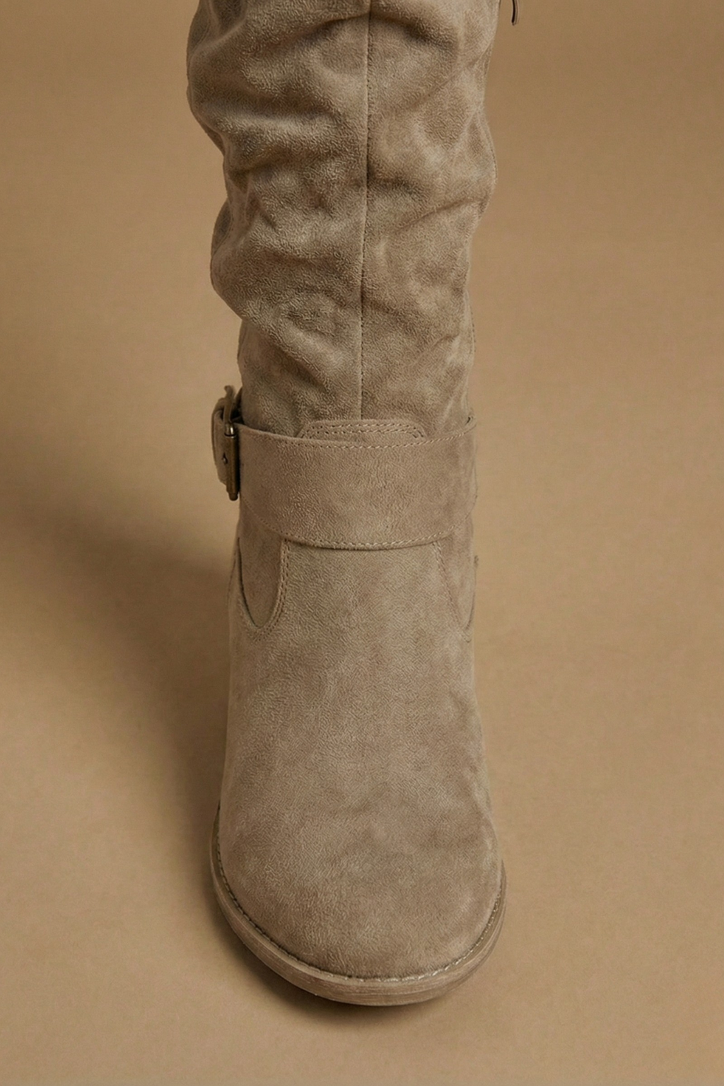 Women’s Knee High Boots with Soft Slouch Shaft and Low Heel Elegant Everyday Style