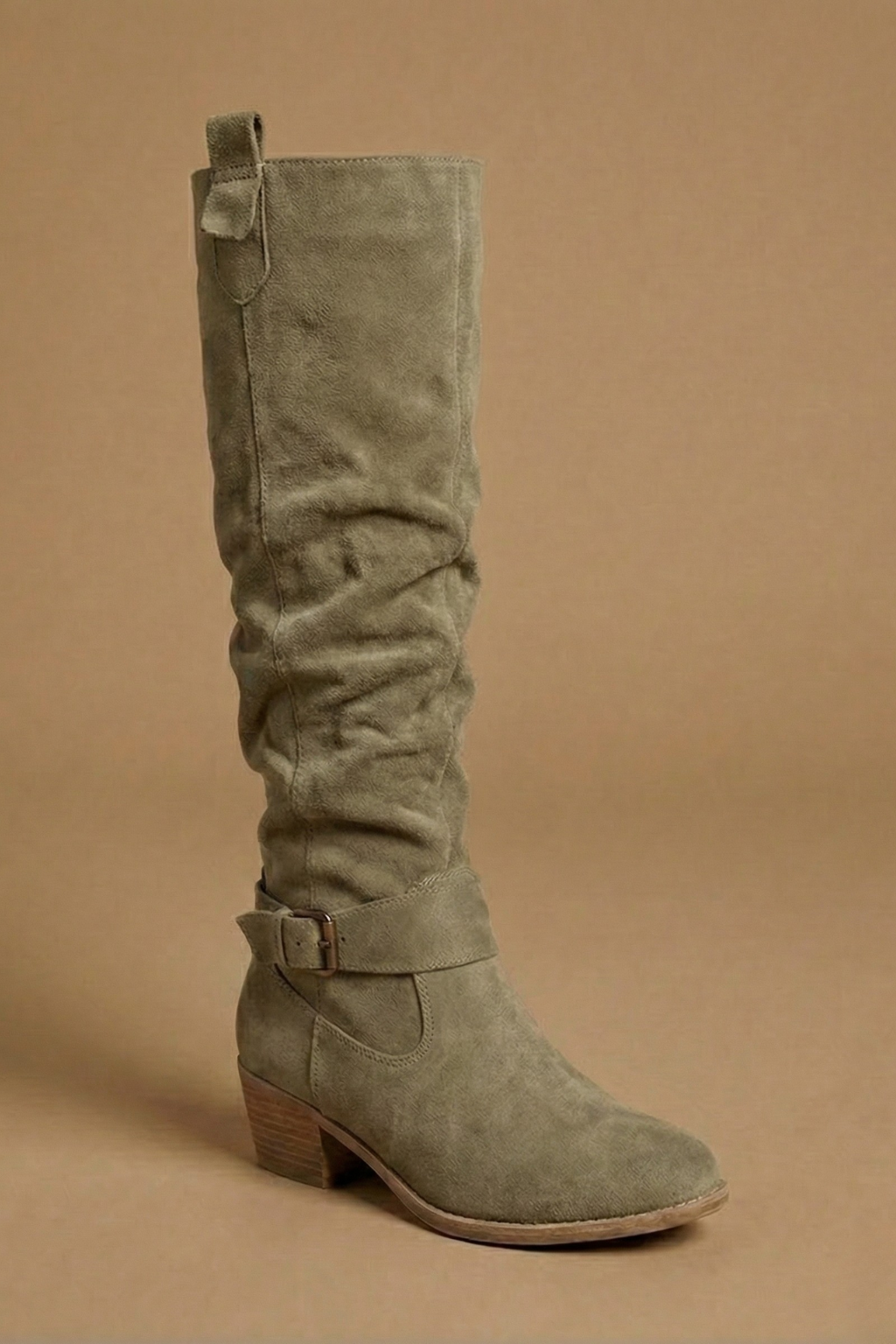 Women’s Knee High Boots with Soft Slouch Shaft and Low Heel Elegant Everyday Style
