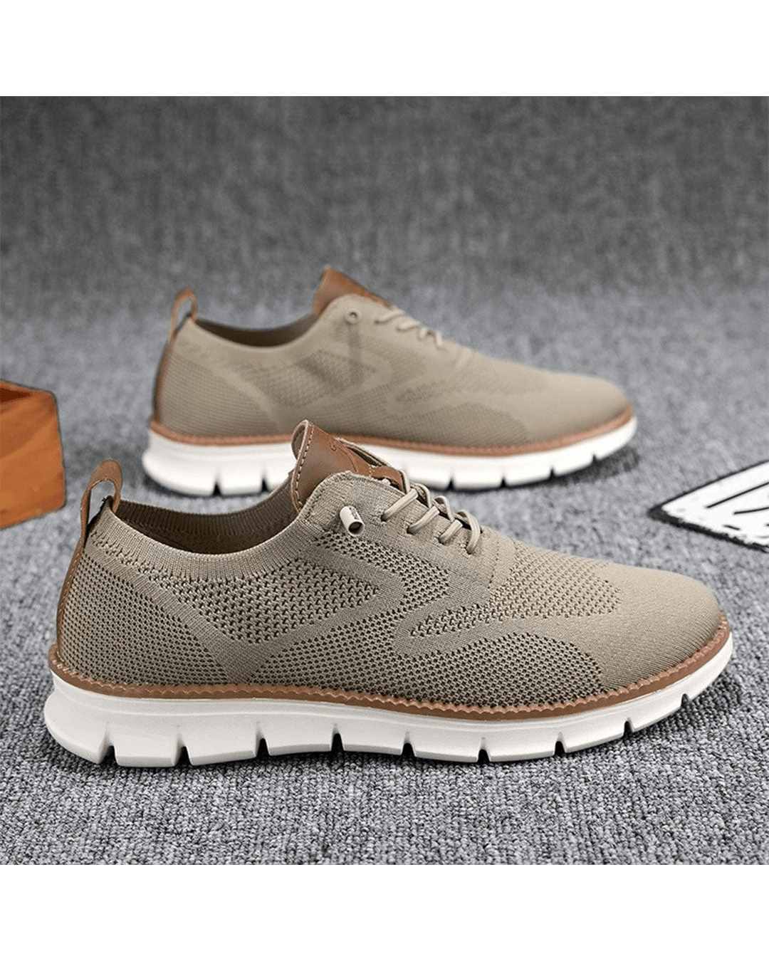 Breathable Mesh Sneakers with Cushioned Sole and Textured Grip Outsole