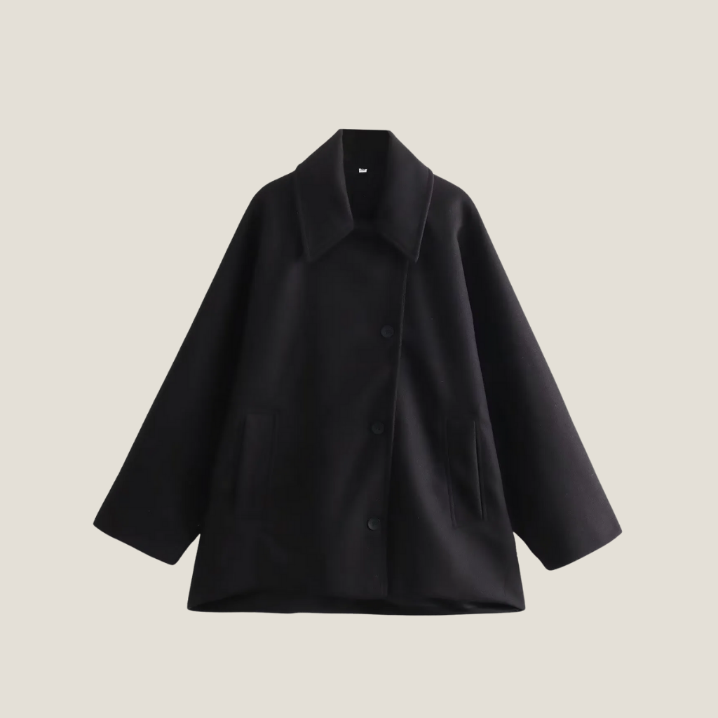 Oversize Mantel – lockere Passform, Knopfverschluss, Oberbekleidung für Smart-Casual-Looks