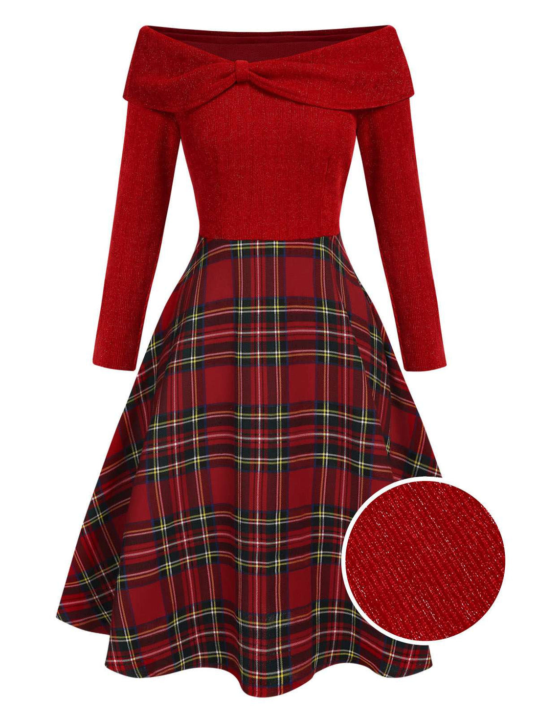 1950s Christmas Off Shoulder Tar | 1950s | vintage dress, retro fashion