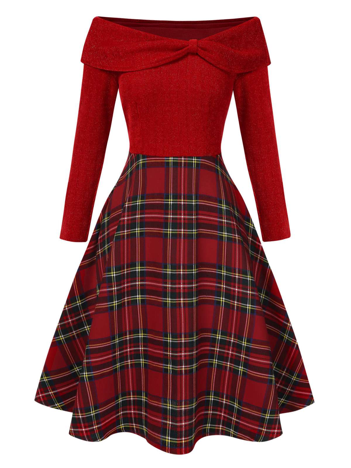 1950s Christmas Off Shoulder Tar | 1950s | vintage dress, retro fashion
