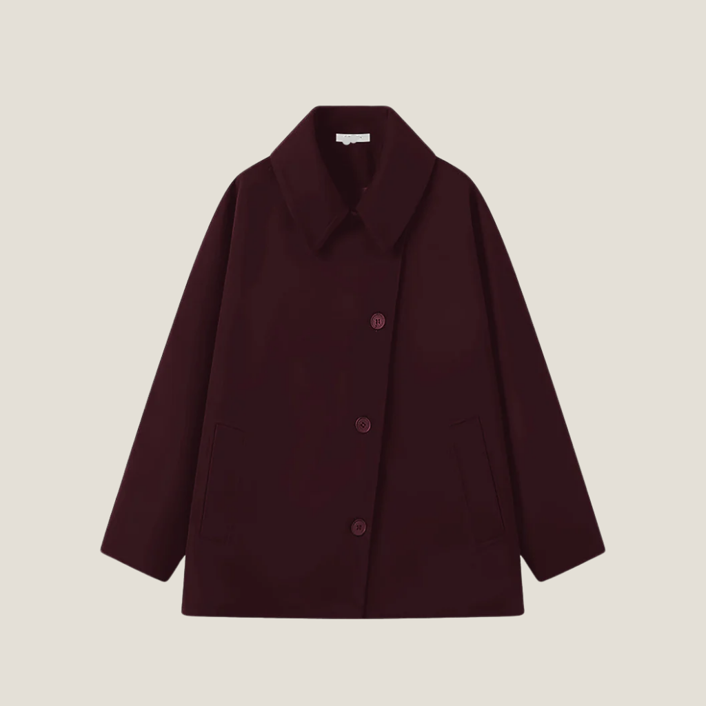 Oversize Mantel – lockere Passform, Knopfverschluss, Oberbekleidung für Smart-Casual-Looks