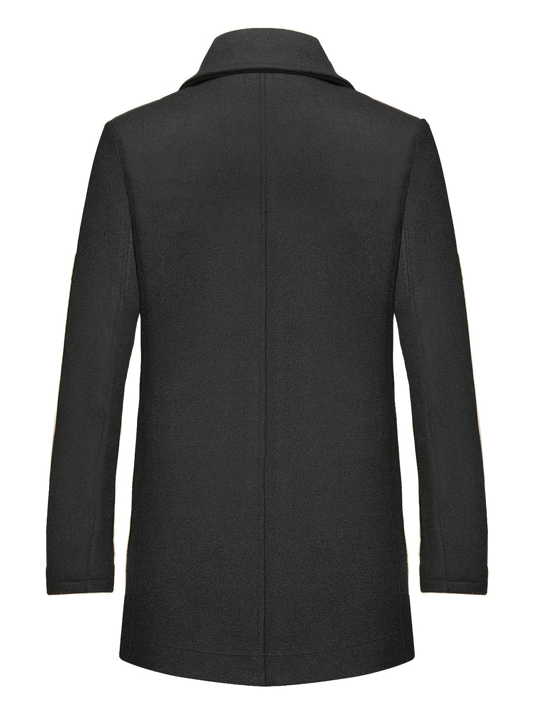 Insulated Overcoat with Lapel Collar and Removable Scarf