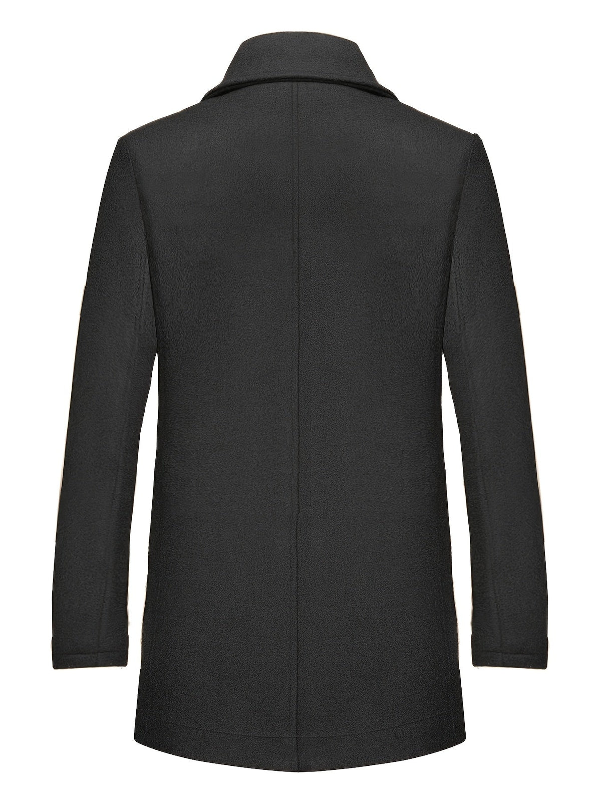 Insulated Overcoat with Lapel Collar and Removable Scarf