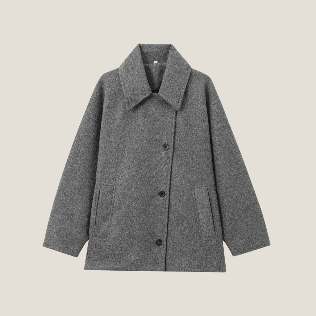 Oversize Mantel – lockere Passform, Knopfverschluss, Oberbekleidung für Smart-Casual-Looks