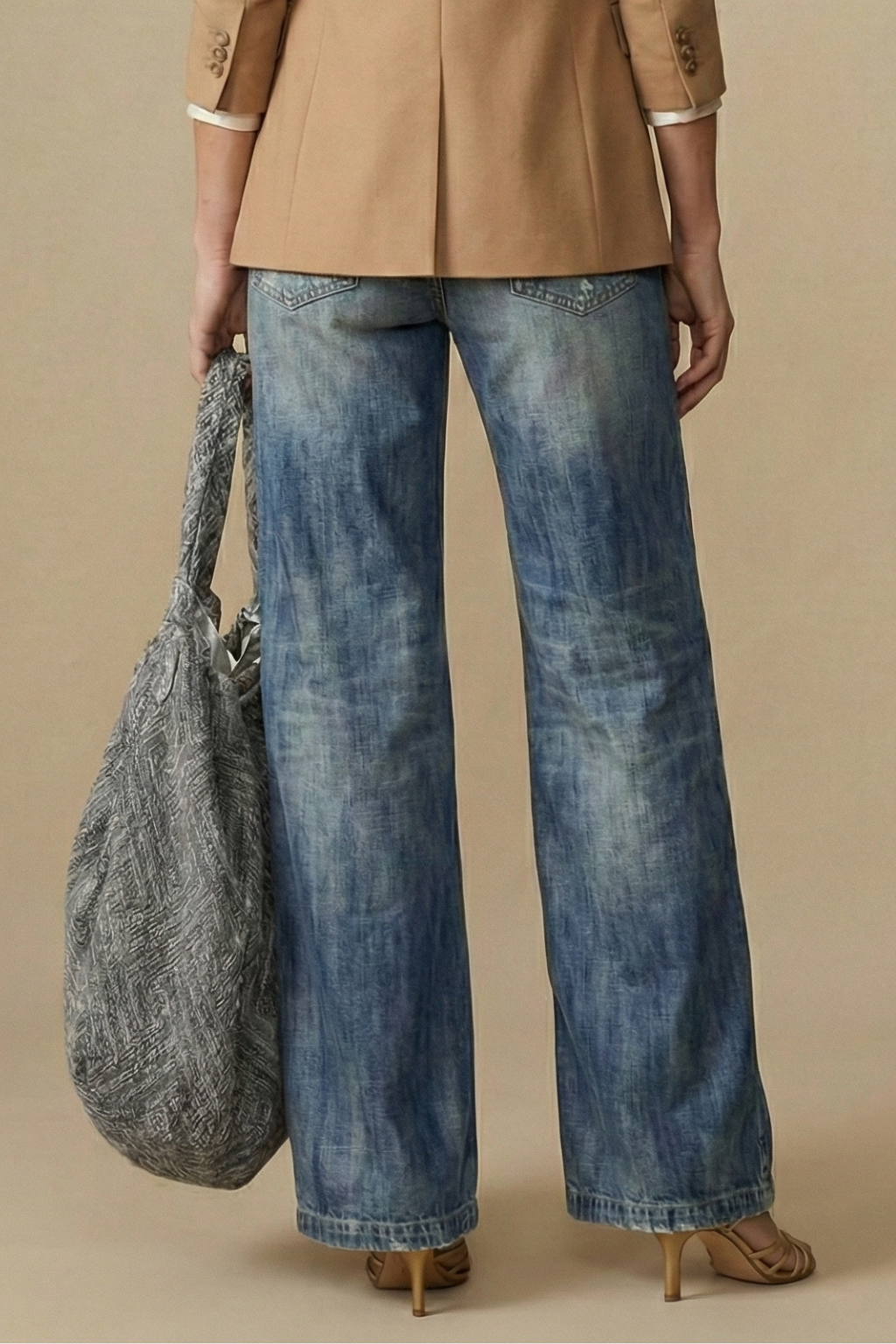 Women’s Trendy High-Waisted Wide-Leg Jeans – Vintage-Inspired Silhouette