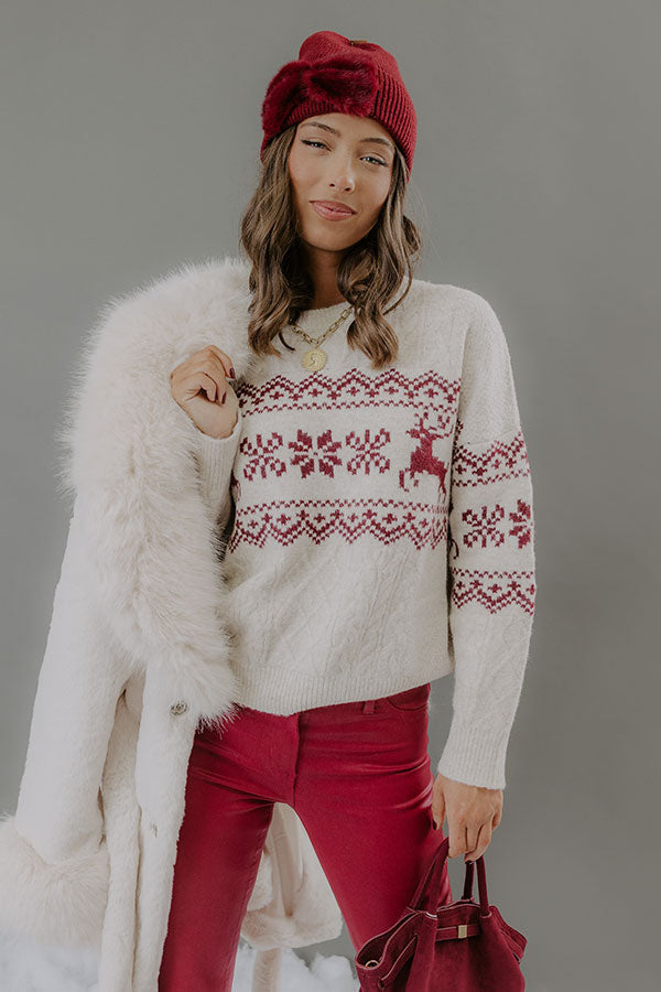Reindeer Games Cable Knit Sweater