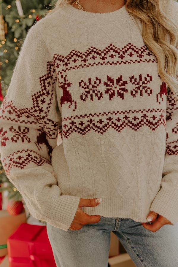 Reindeer Games Cable Knit Sweater