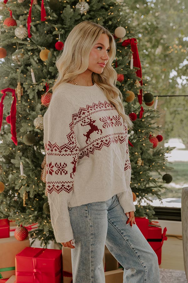 Reindeer Games Cable Knit Sweater