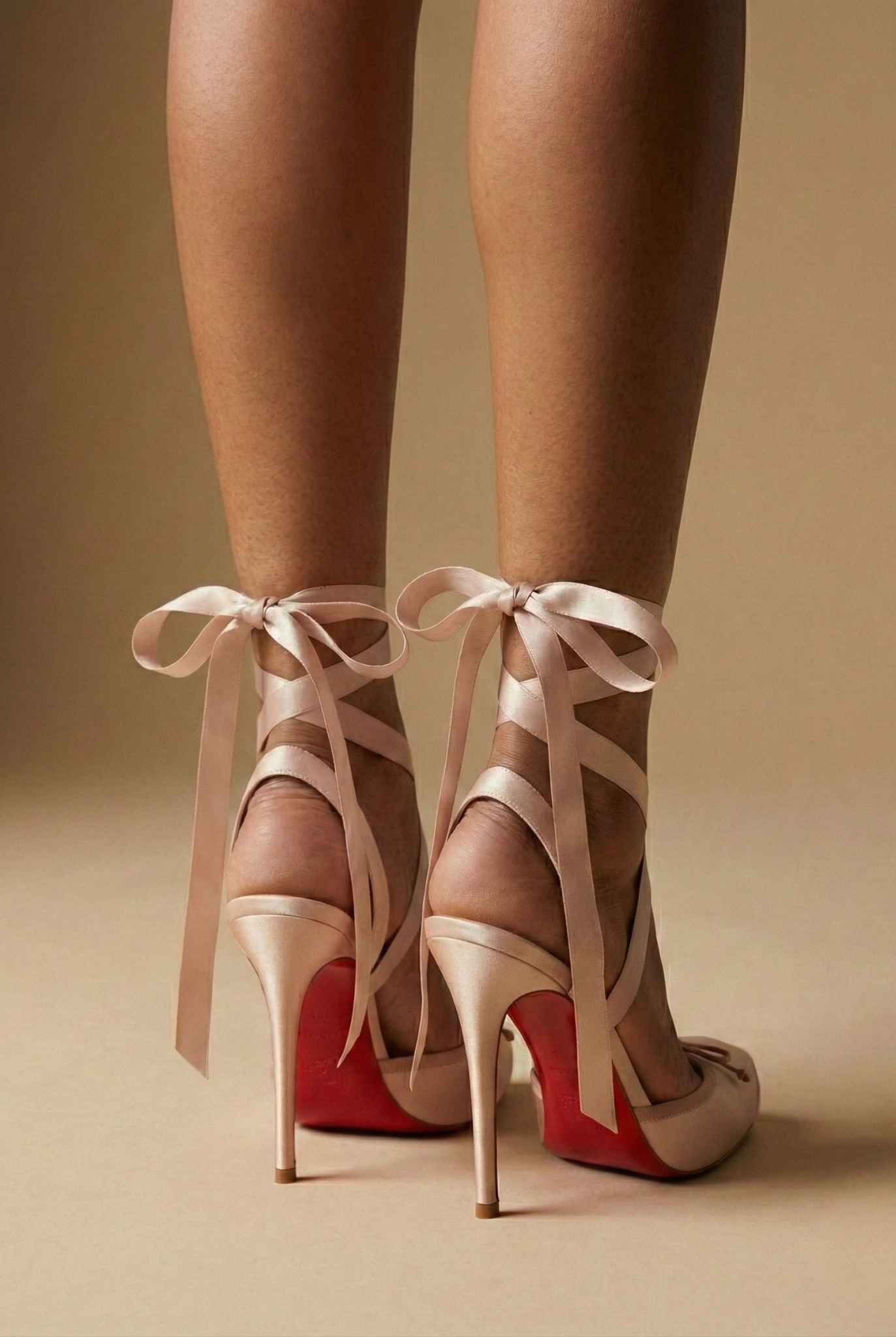 Women’s Elegant Ballet Heels with Ribbon Tie and Sculpted Square Toe