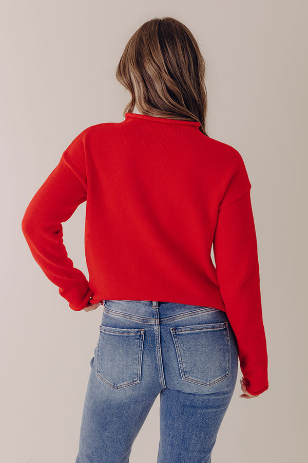 Button Front Knit Cardigan with Rolled Edges and Relaxed Fit