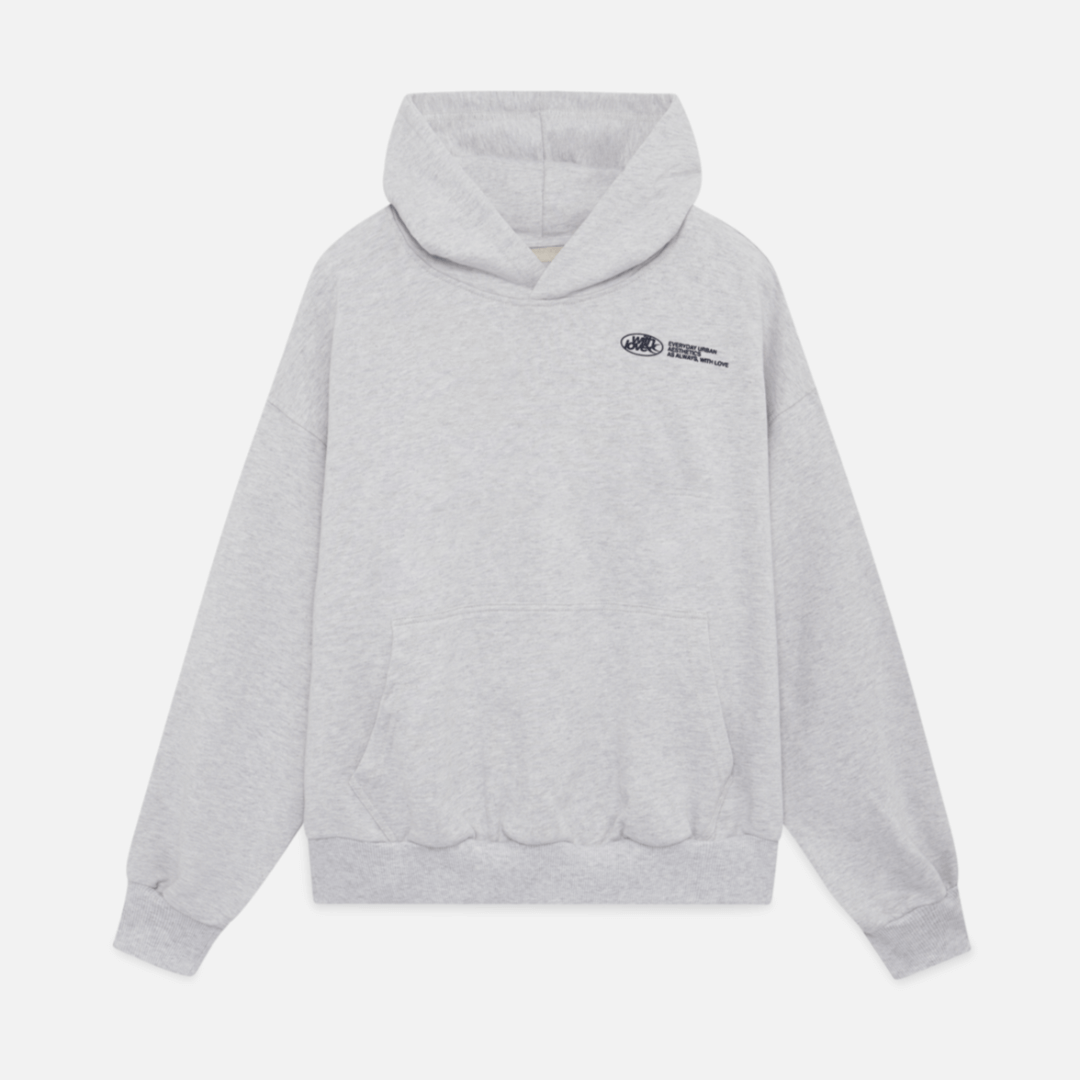 Oversized Pullover Hoodie with Extended Body Length and Full Coverage Sleeves