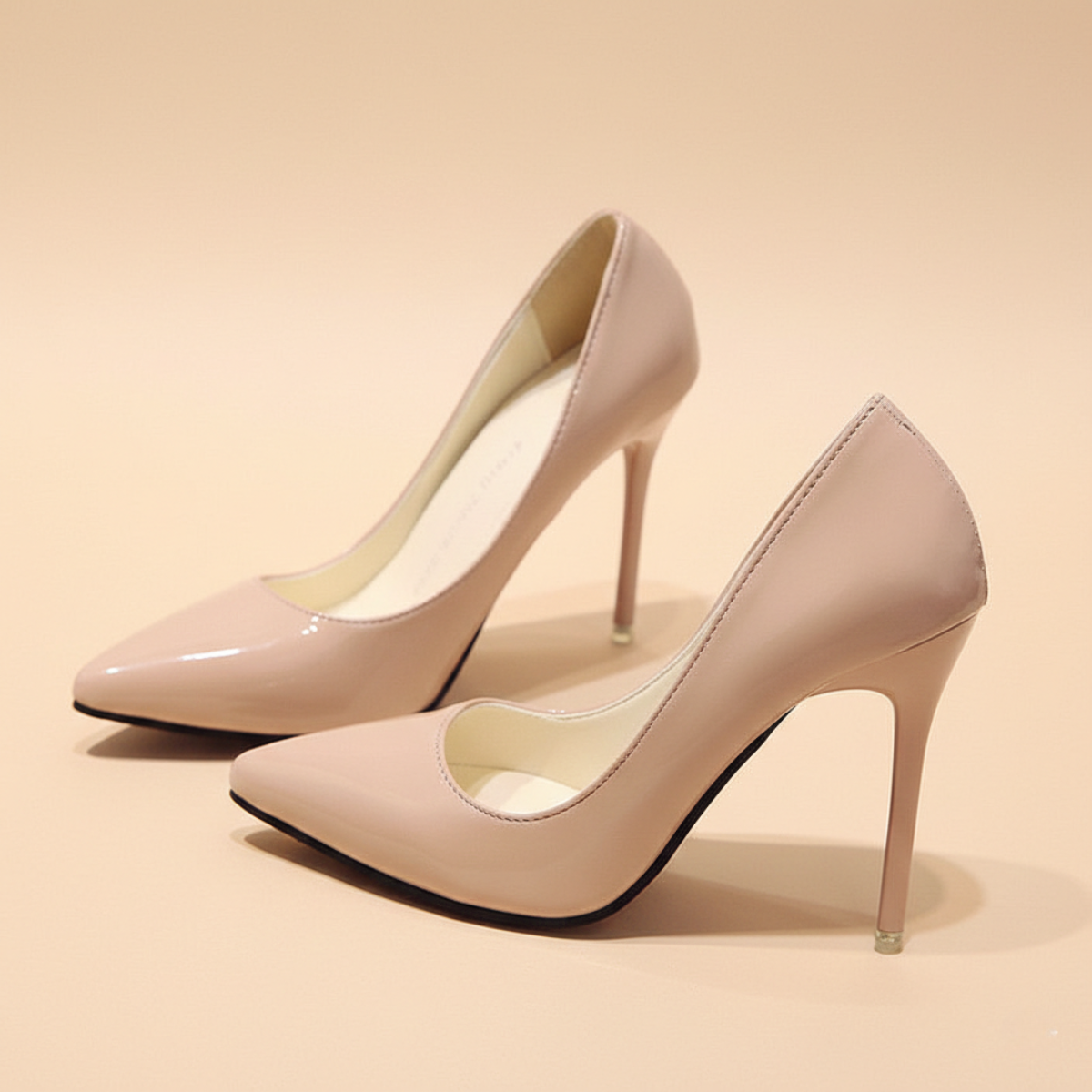 Women’s Pointed-Toe High Heel Pumps with Slim Heel and Closed Back