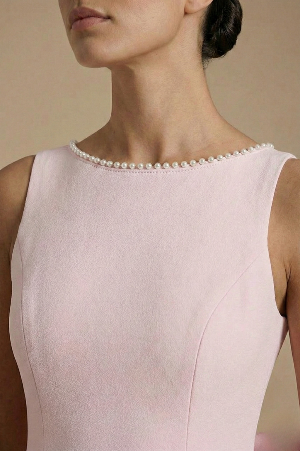 Bow Back Mini Dress - Sleeveless Party Style with Structured Fit for Evening Events