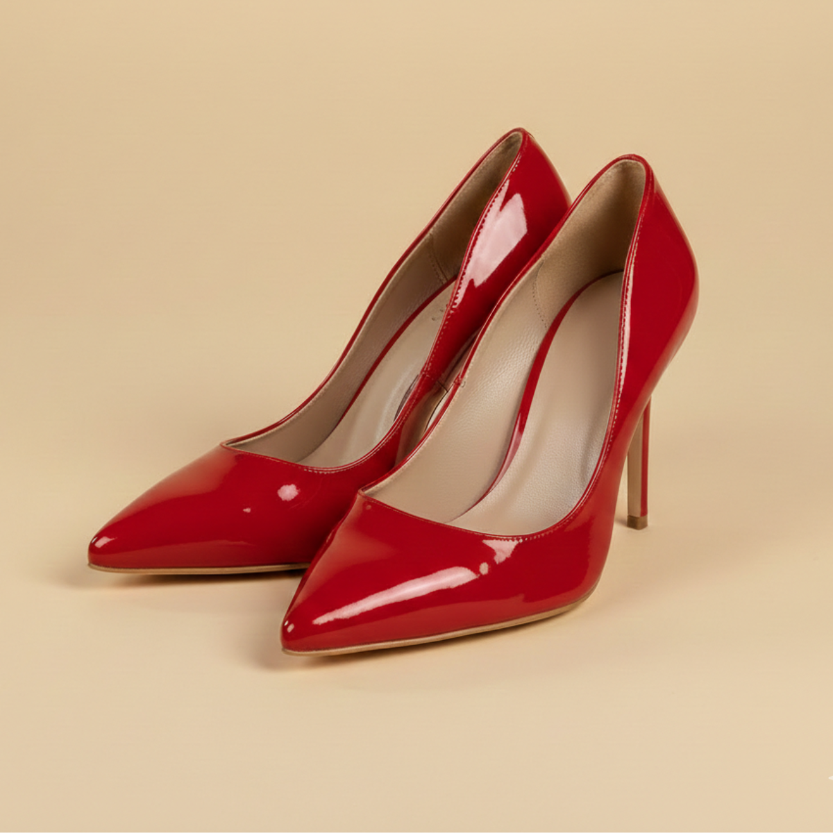 Women’s Pointed Toe Stiletto Heels - High Heel - Slip On Design - Side Cut Detail