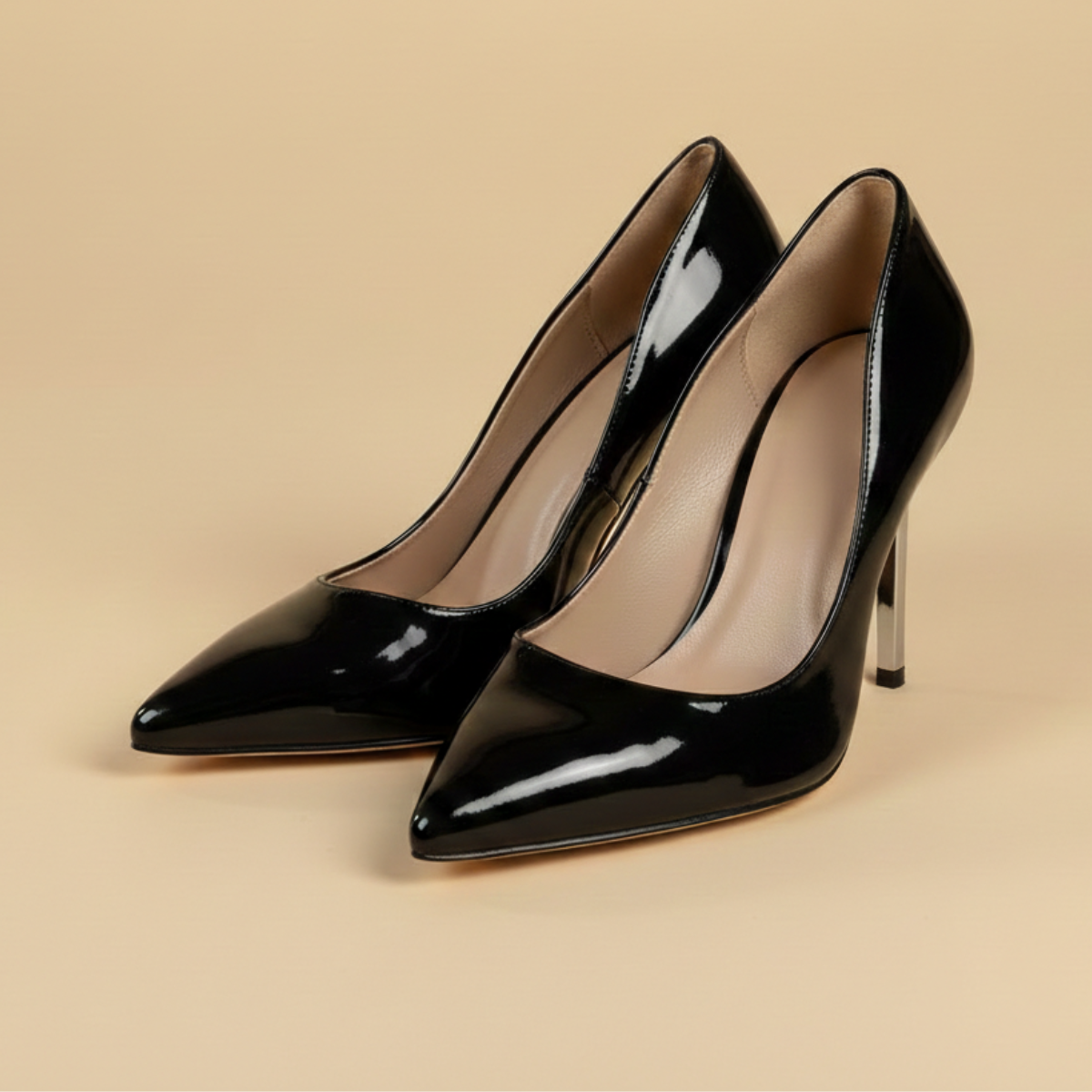 Women’s Pointed Toe Stiletto Heels - High Heel - Slip On Design - Side Cut Detail