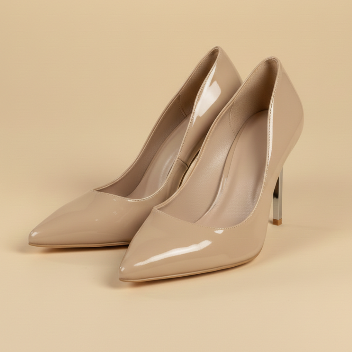 Women’s Pointed Toe Stiletto Heels - High Heel - Slip On Design - Side Cut Detail