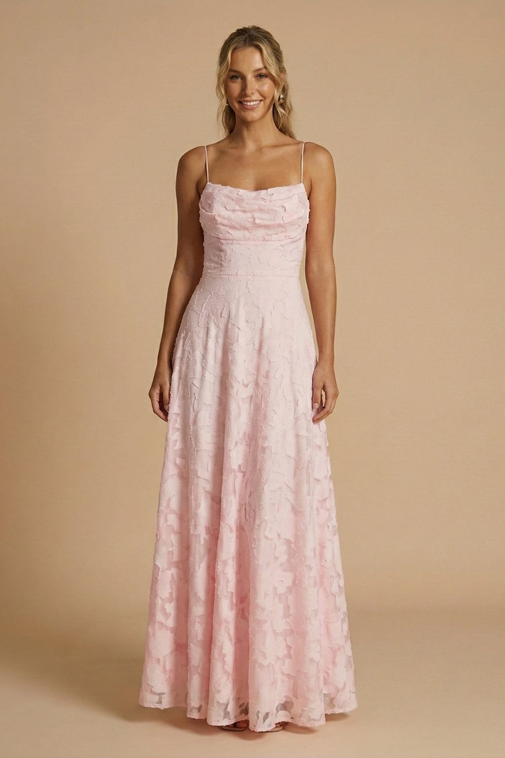 Women’s Elegant Sleeveless Floral Maxi Dress with Fitted Bodice