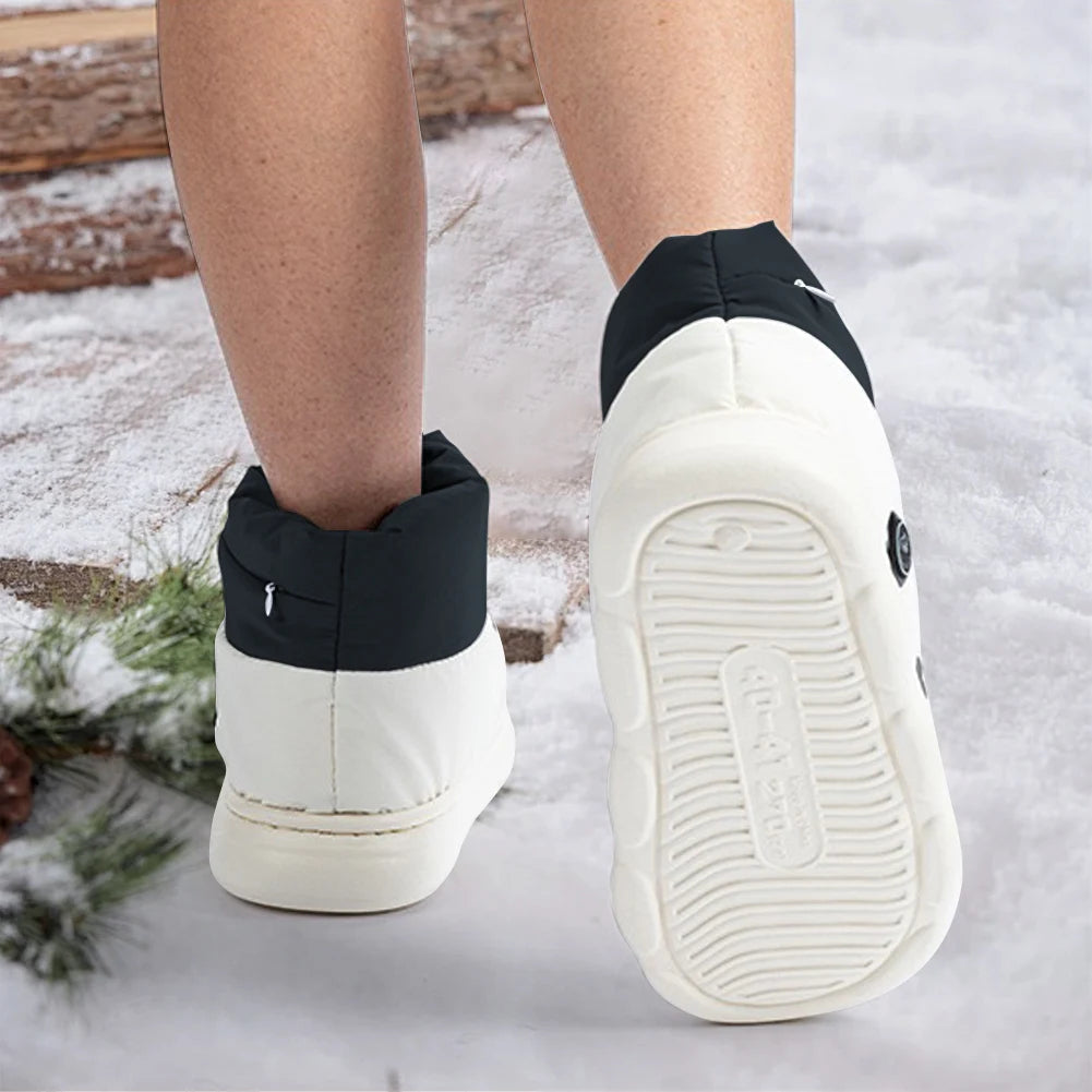 Heated Booties with USB Power Bank Compatibility and Textured Grip Soles