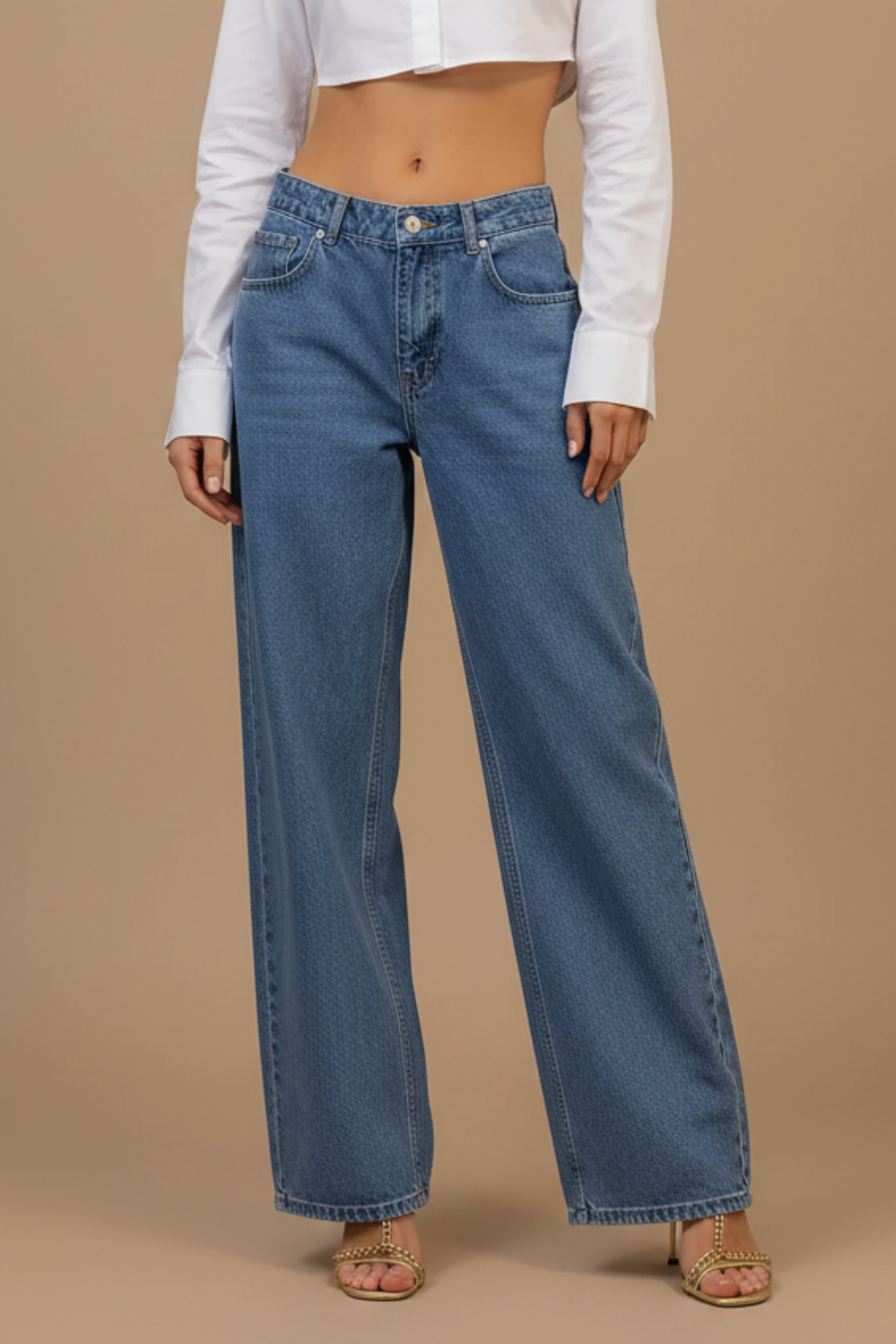 Women’s Low Waist Baggy Boyfriend Jeans – Full Length 90s Style Denim Fit