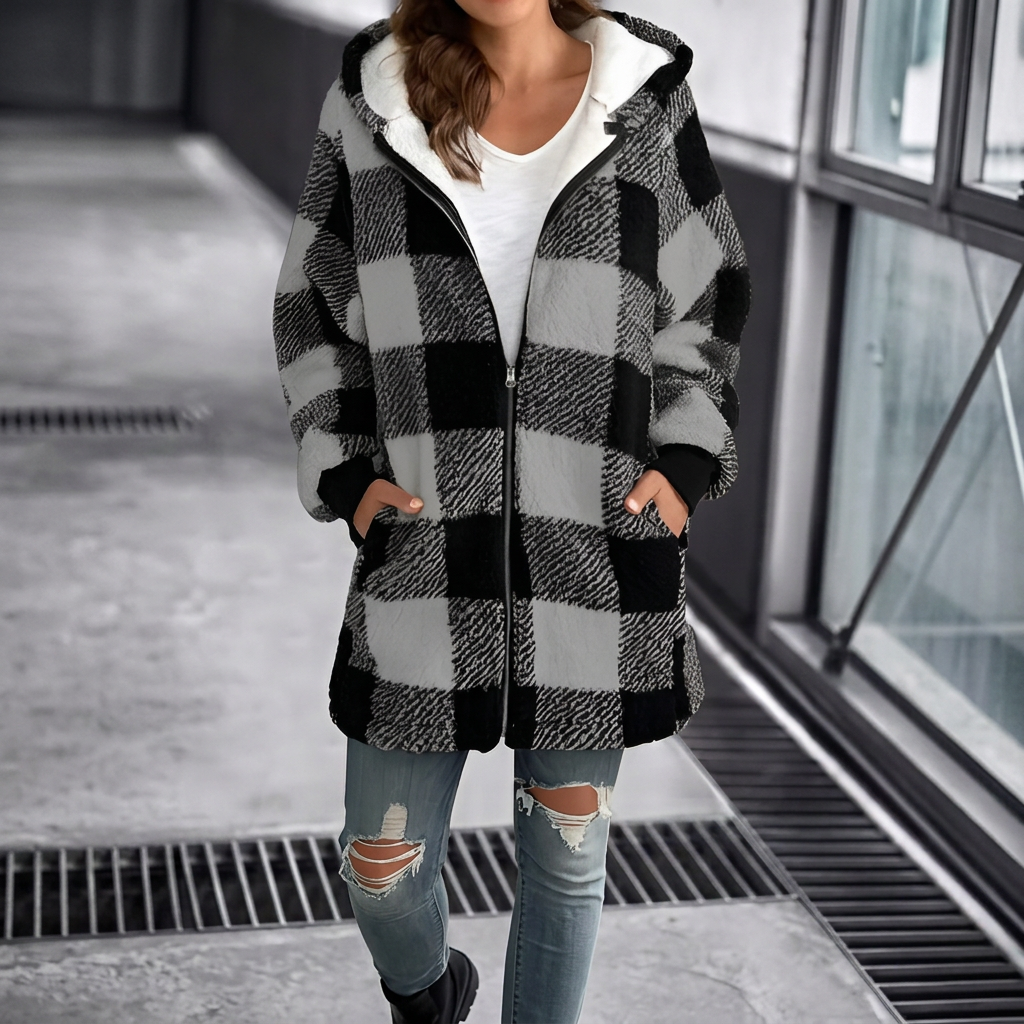 Women's Fleece Pullover Hoodie with Micro Elastic Cuffs and Loose Fit