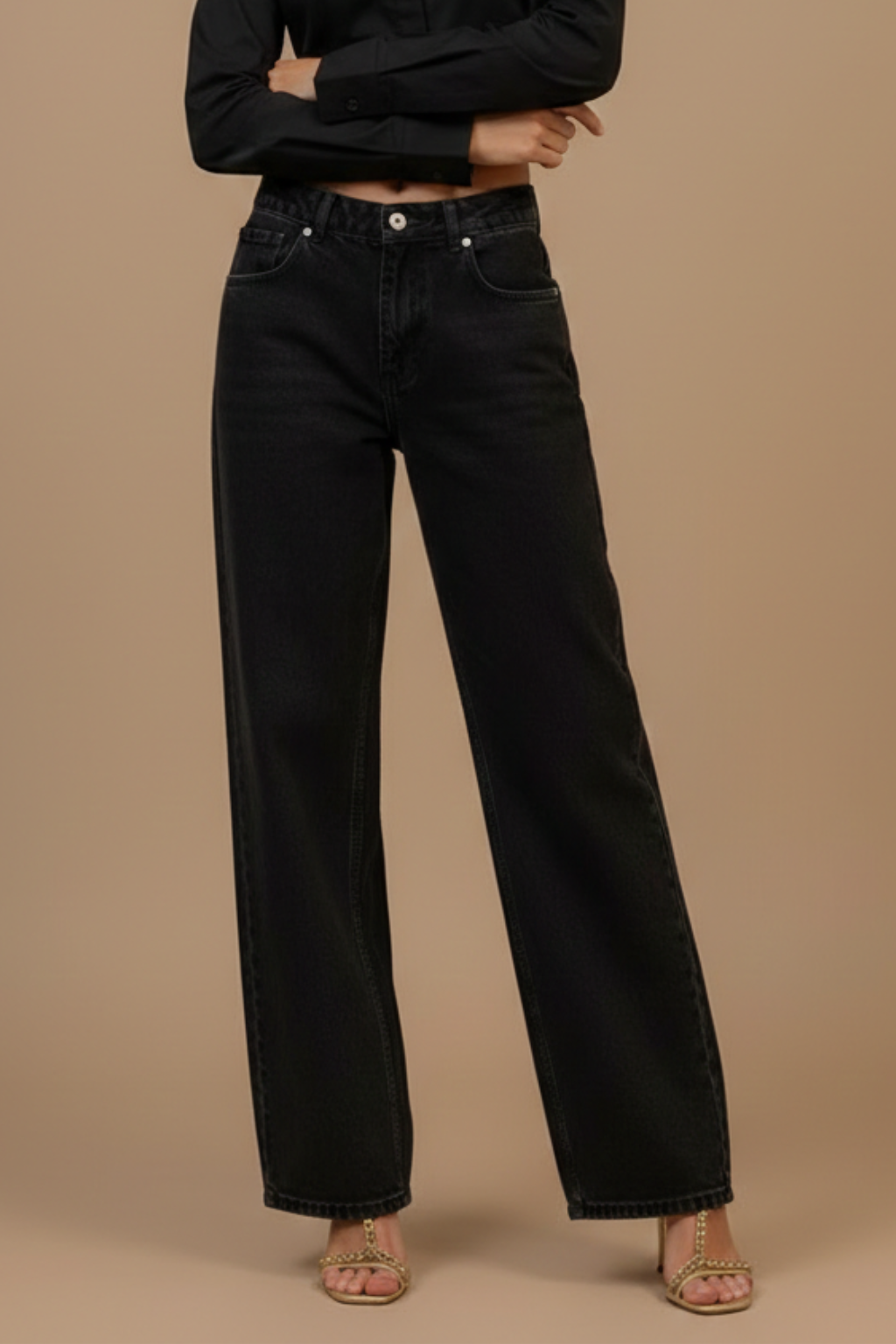 Women’s Low Waist Baggy Boyfriend Jeans – Full Length 90s Style Denim Fit