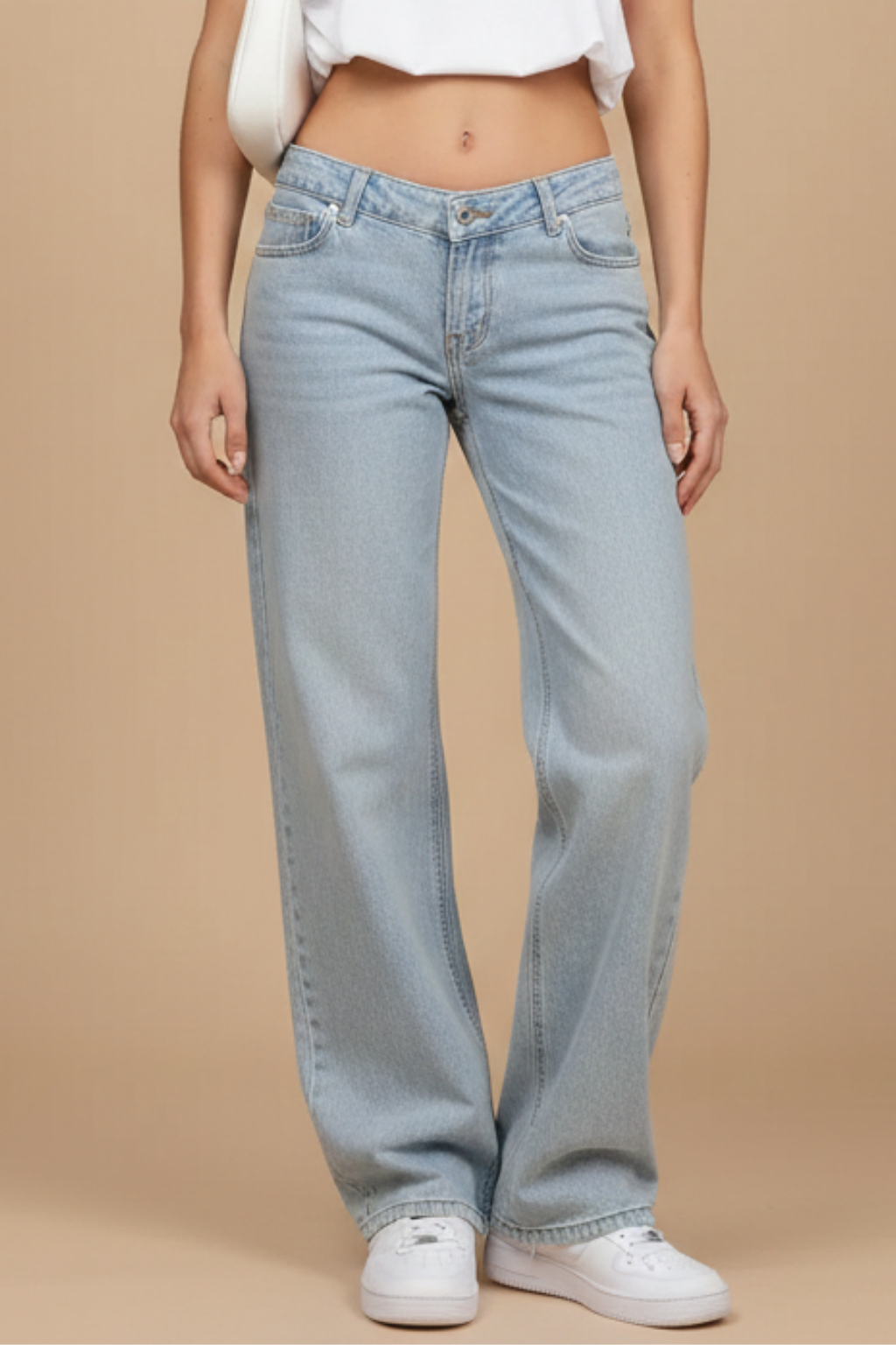 Women’s Low Waist Baggy Boyfriend Jeans – Full Length 90s Style Denim Fit