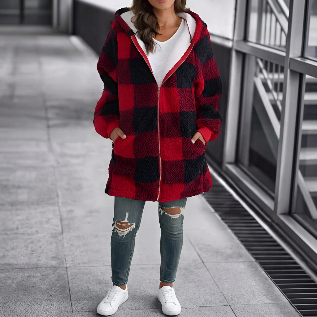 Women's Fleece Pullover Hoodie with Micro Elastic Cuffs and Loose Fit
