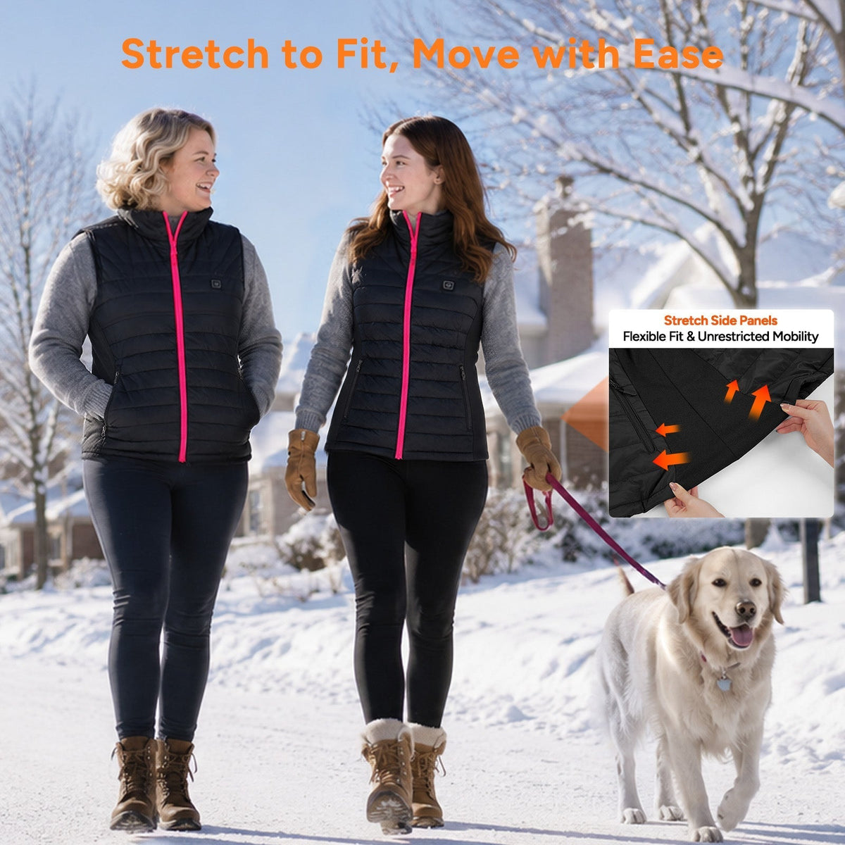 Women's Heated Vest with Six Zones and Adjustable Temperature, Machine Washable